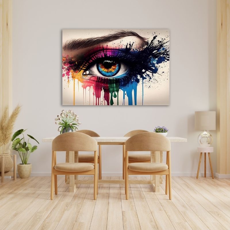 Colourful Eye Pre-Printed Canvas