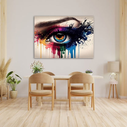 Colourful Eye Pre-Printed Canvas