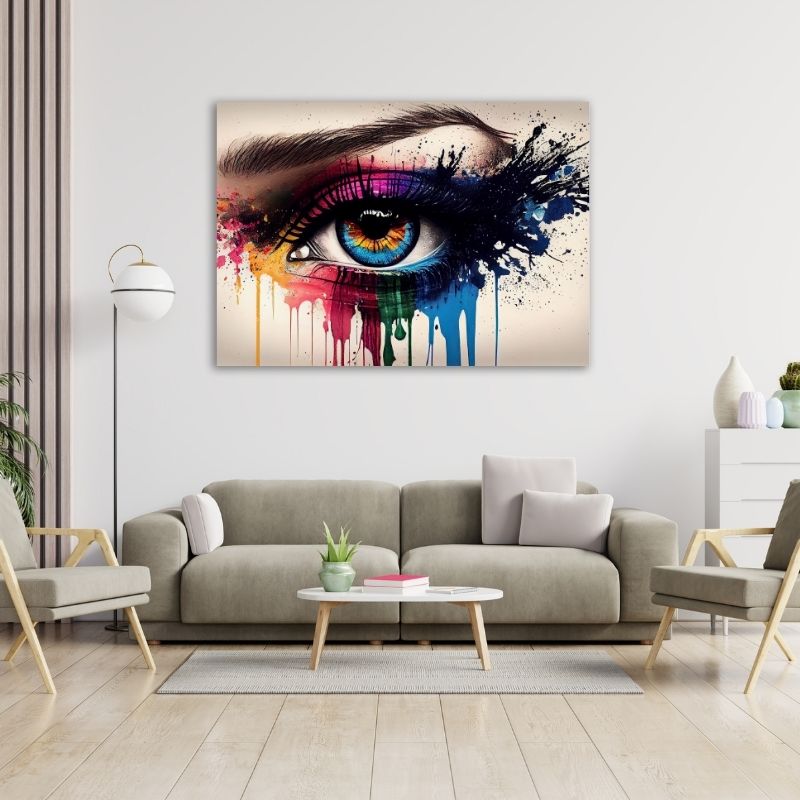 Colourful Eye Pre-Printed Canvas