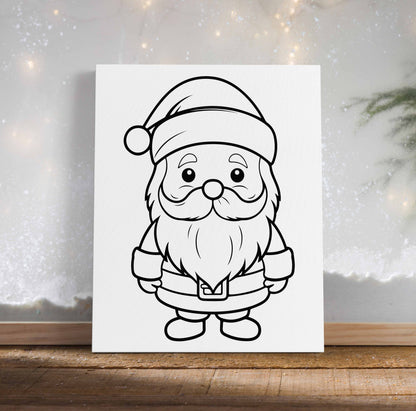 Cute Santa Canvas Paint Kit