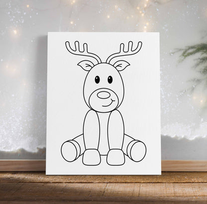 Cute Reindeer Canvas Paint Kit