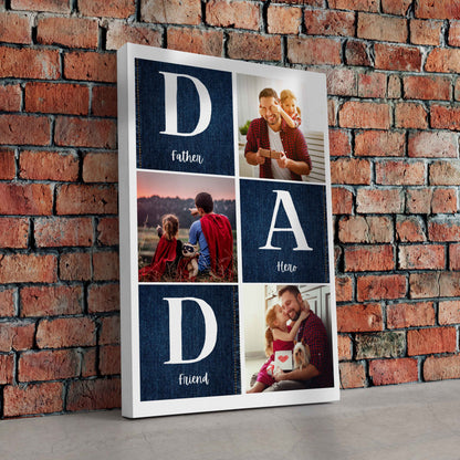 Dad Jean Collage Canvas