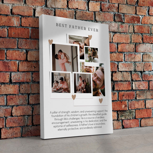 Dad Photo Frame Collage Canvas