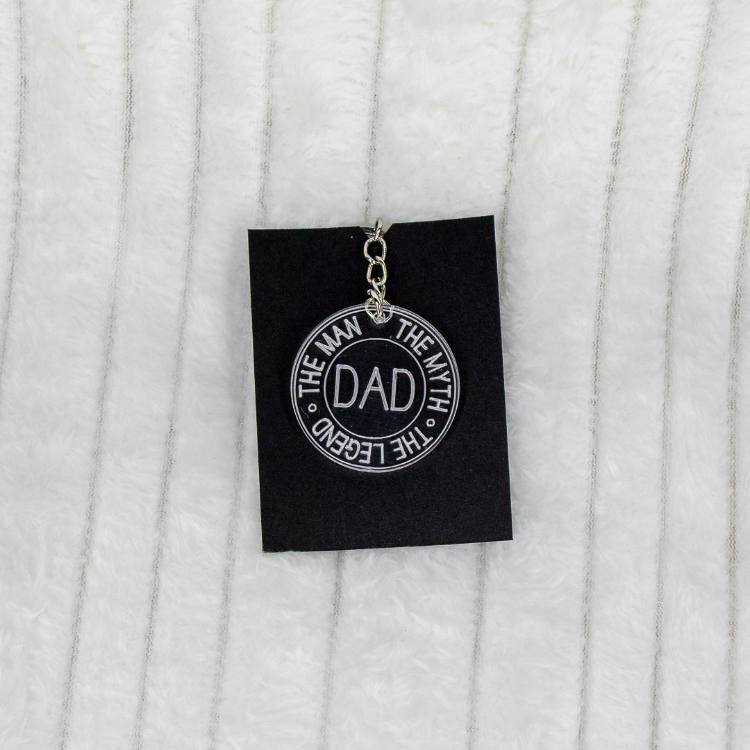 Dad, The Man, Myth, Legend Round Keychain