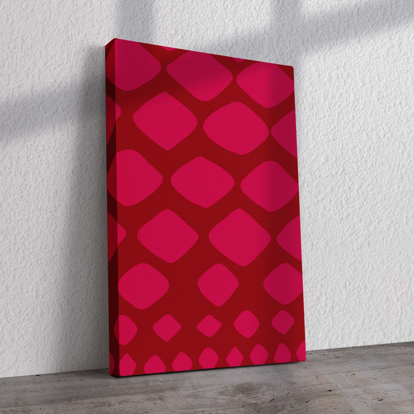 Dark Pink Pattern Pre-Printed Canvas