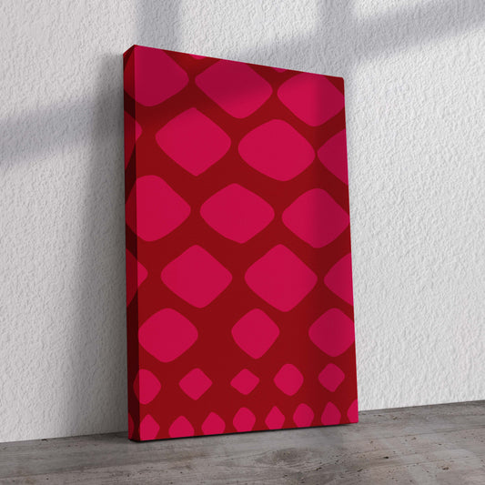 Dark Pink Pattern Pre-Printed Canvas