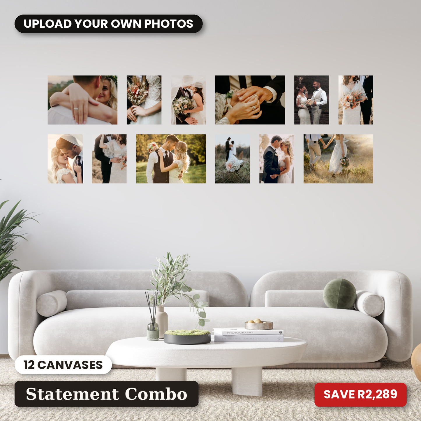 Double Large 6 Piece Statement Canvas Combo