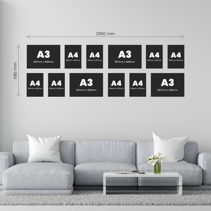 Double Large 6 Piece Statement Canvas Combo