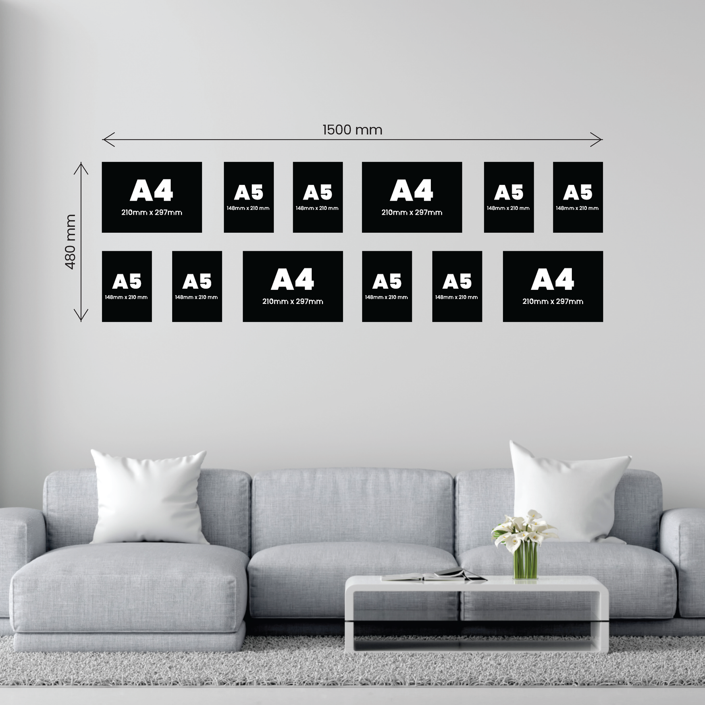 Double Small 6 Piece Feature Canvas Combo