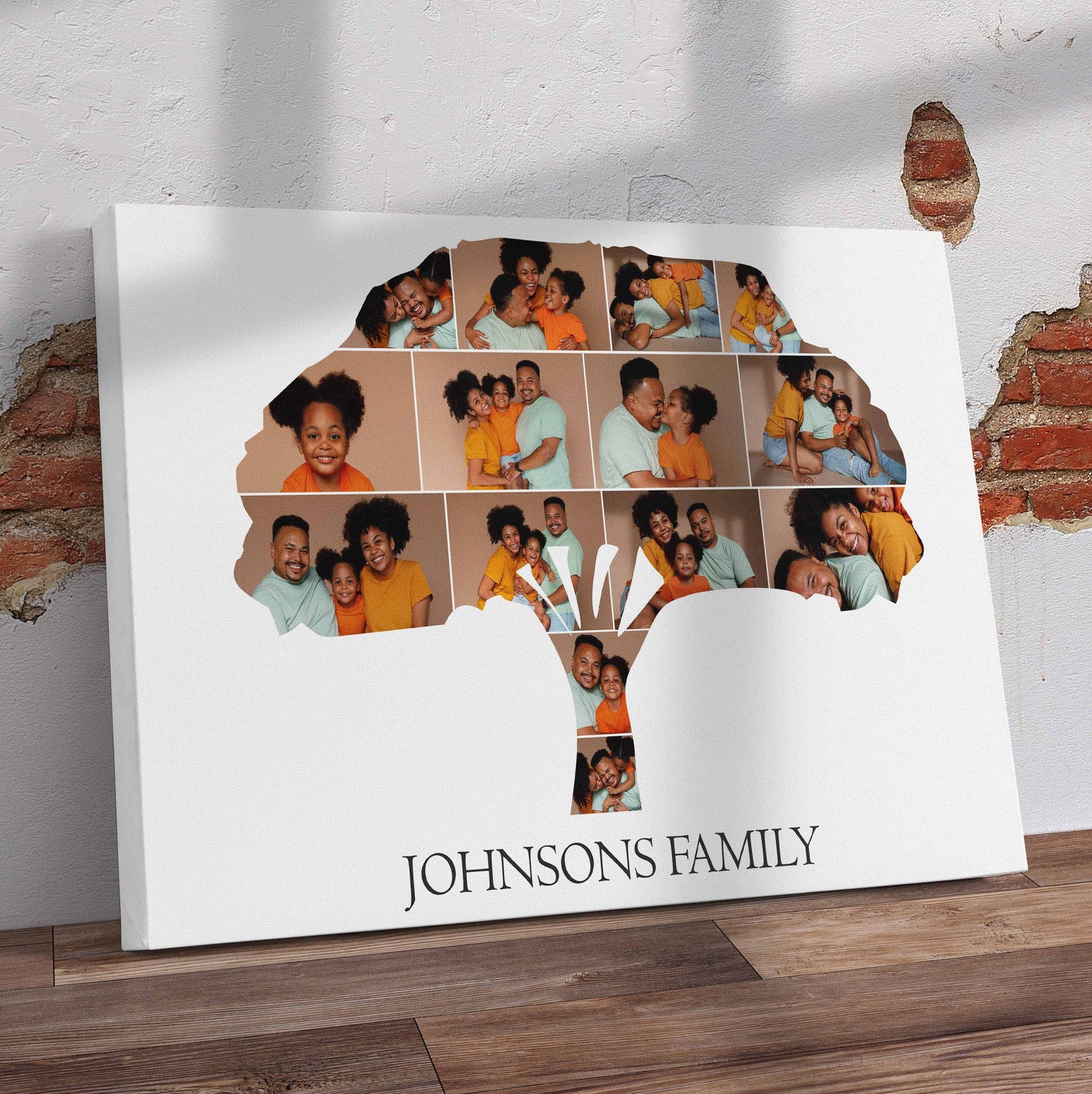 Family Tree Collage Canvas