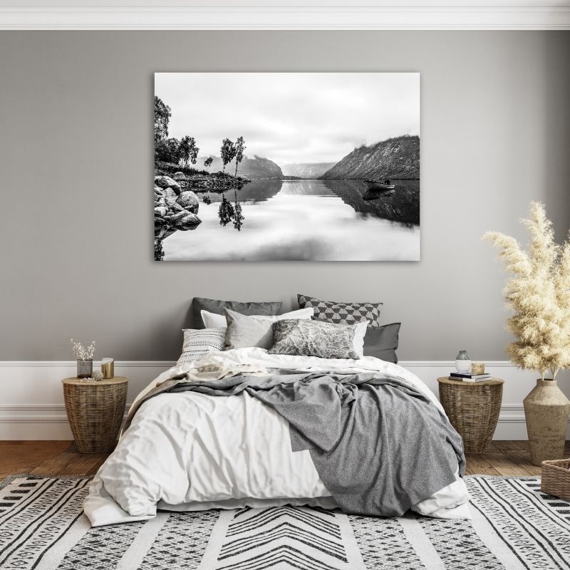 Foggy Lake Pre-Printed Canvas