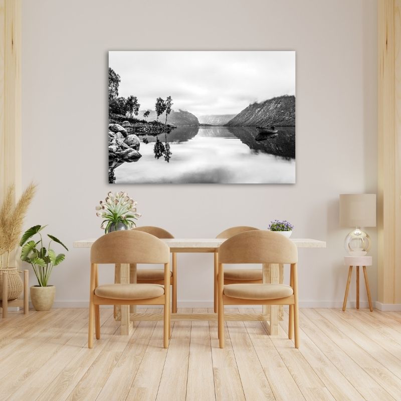 Foggy Lake Pre-Printed Canvas