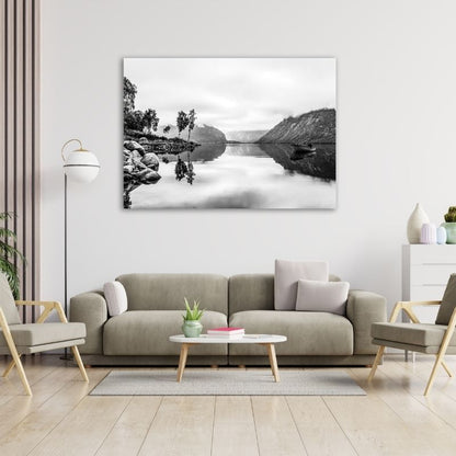 Foggy Lake Pre-Printed Canvas