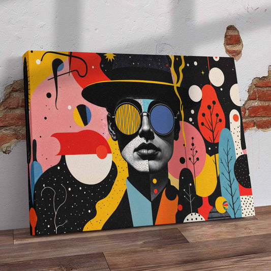 Funky Abstract Man Pre-Printed Canvas
