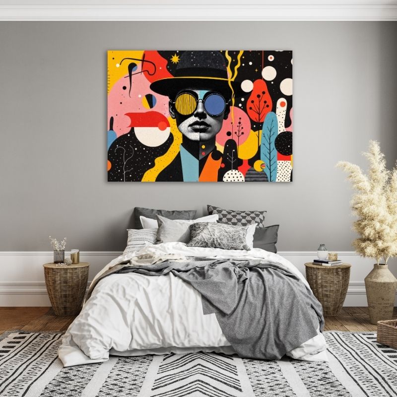 Funky Abstract Man Pre-Printed Canvas