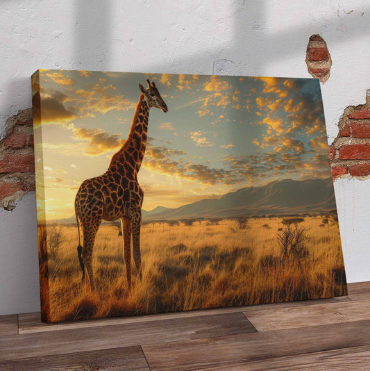 Giraffe in the Wild Pre-Printed Canvas