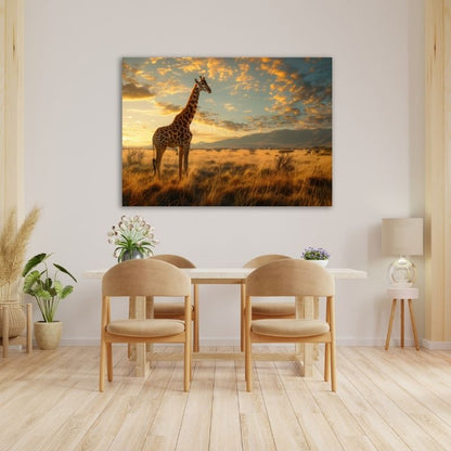 Giraffe in the Wild Pre-Printed Canvas
