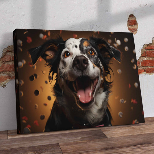 Happy Dog Pre-Printed Canvas