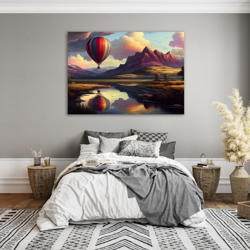 Hot Air Balloon Pre-Printed Canvas