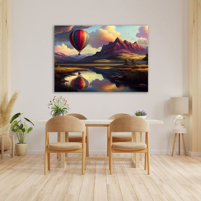 Hot Air Balloon Pre-Printed Canvas