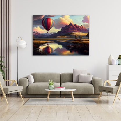 Hot Air Balloon Pre-Printed Canvas