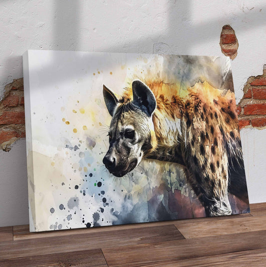 Hyena Watercolor Pre-Printed Canvas