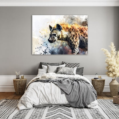 Hyena Watercolor Pre-Printed Canvas