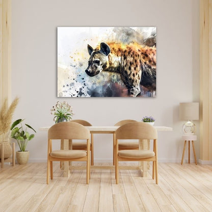 Hyena Watercolor Pre-Printed Canvas