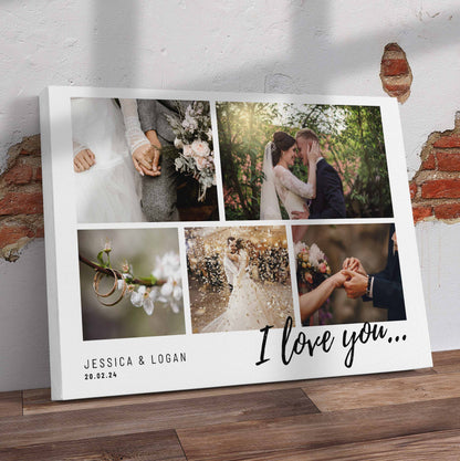 I Love You Collage Canvas