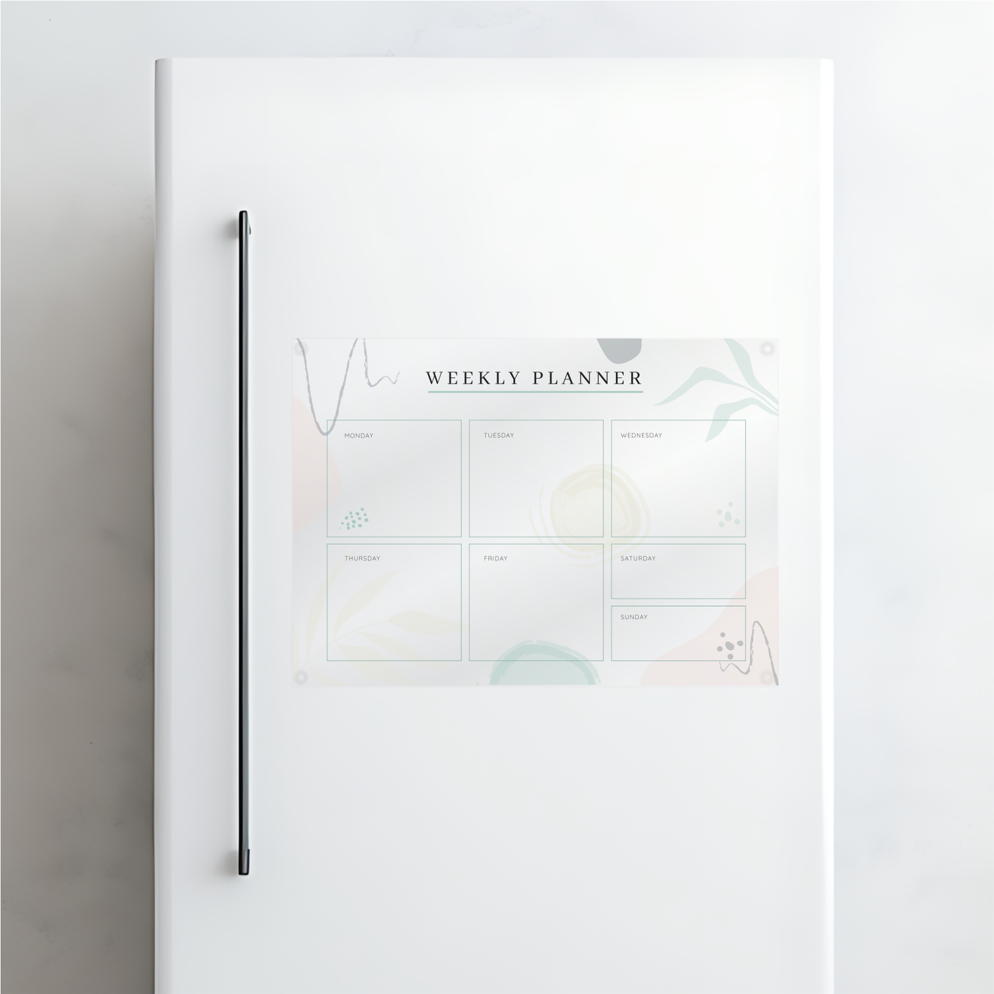 Watercolour Shapes Weekly Acrylic Planner