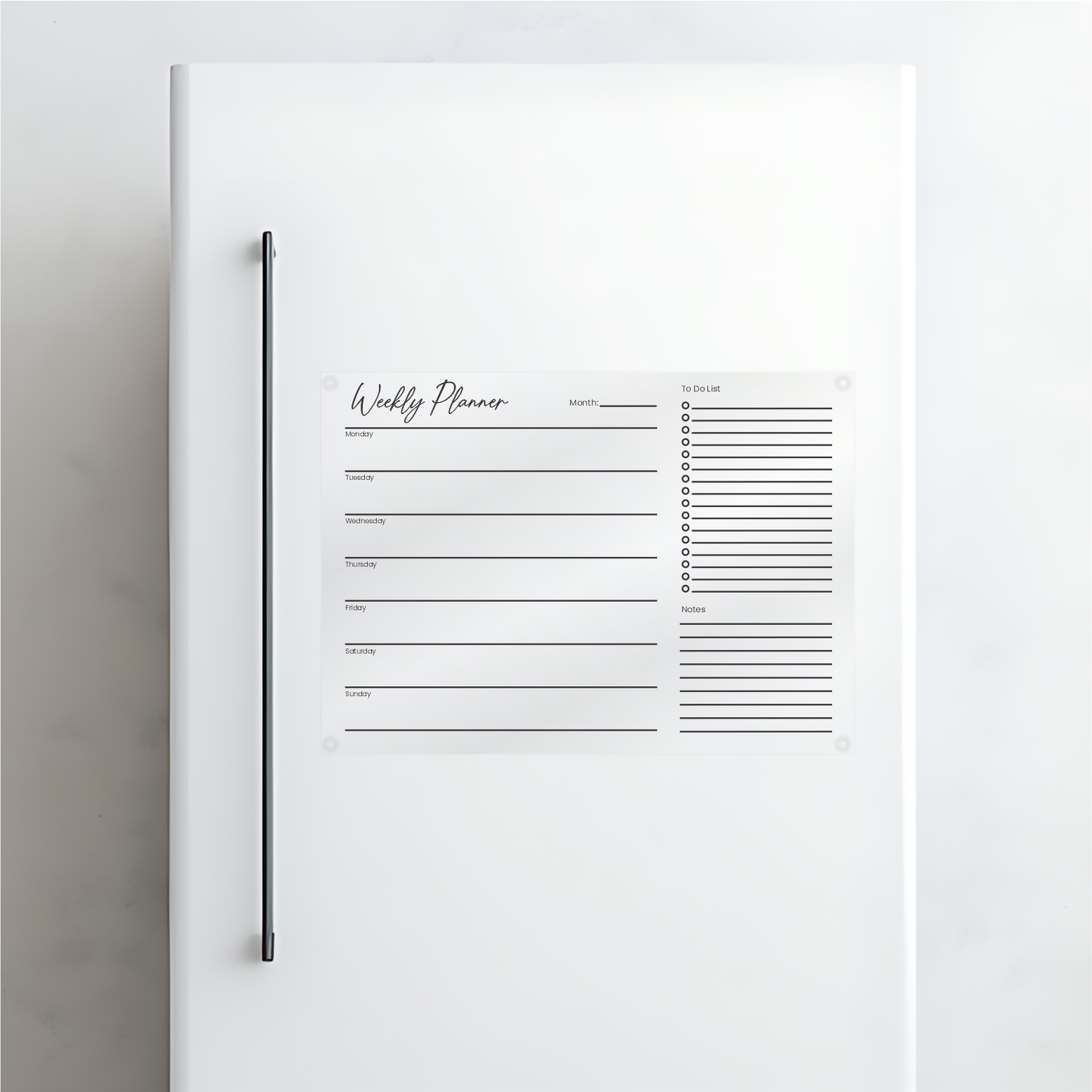 Minimalistic Weekly Acrylic Planner