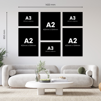 Large 6 Piece Puzzle Canvas Combo