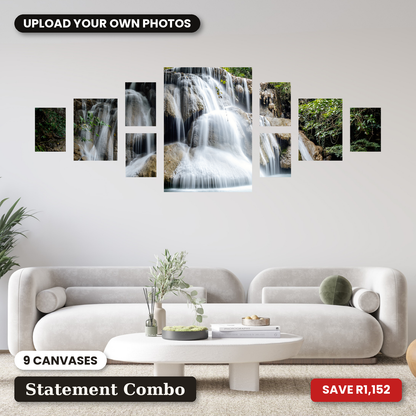 Large 9 Piece Wide Statement Canvas Combo