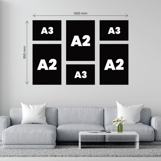 Large 6 Piece Puzzle Statement Canvas Combo