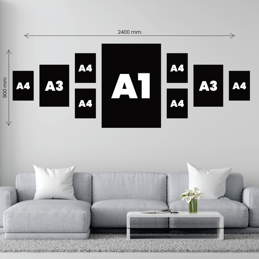 Large 9 Piece Wide Statement Canvas Combo