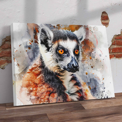 Lemur Art Pre-Printed Canvas