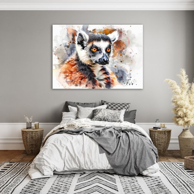 Lemur Art Pre-Printed Canvas