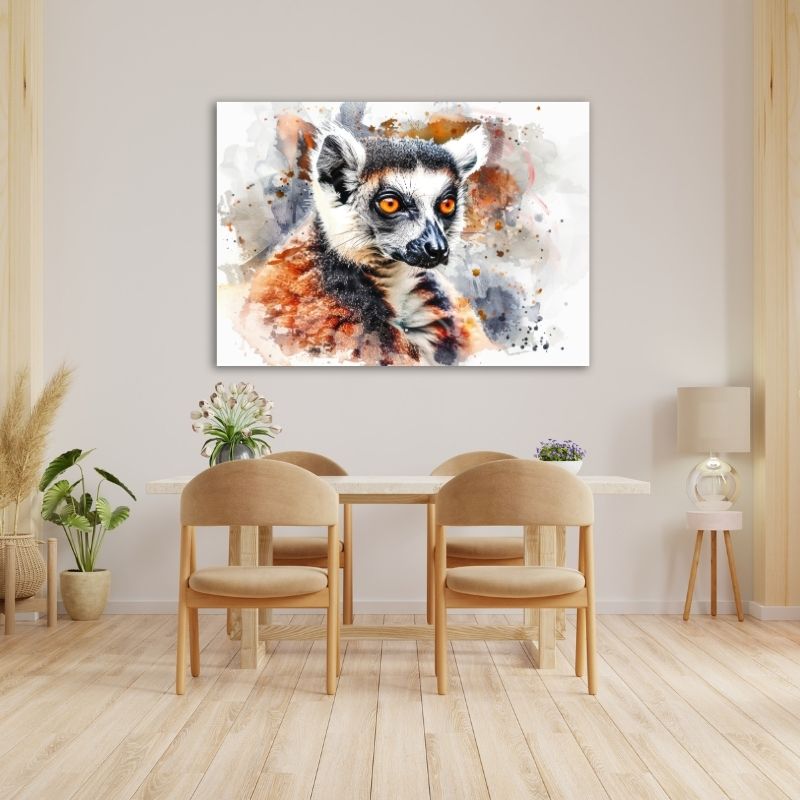Lemur Art Pre-Printed Canvas