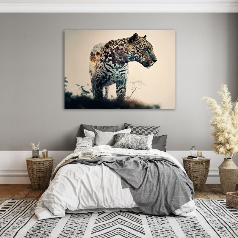 Leopard Closeup Pre-Printed Canvas
