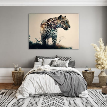 Leopard Closeup Pre-Printed Canvas