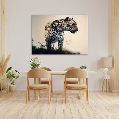 Leopard Closeup Pre-Printed Canvas