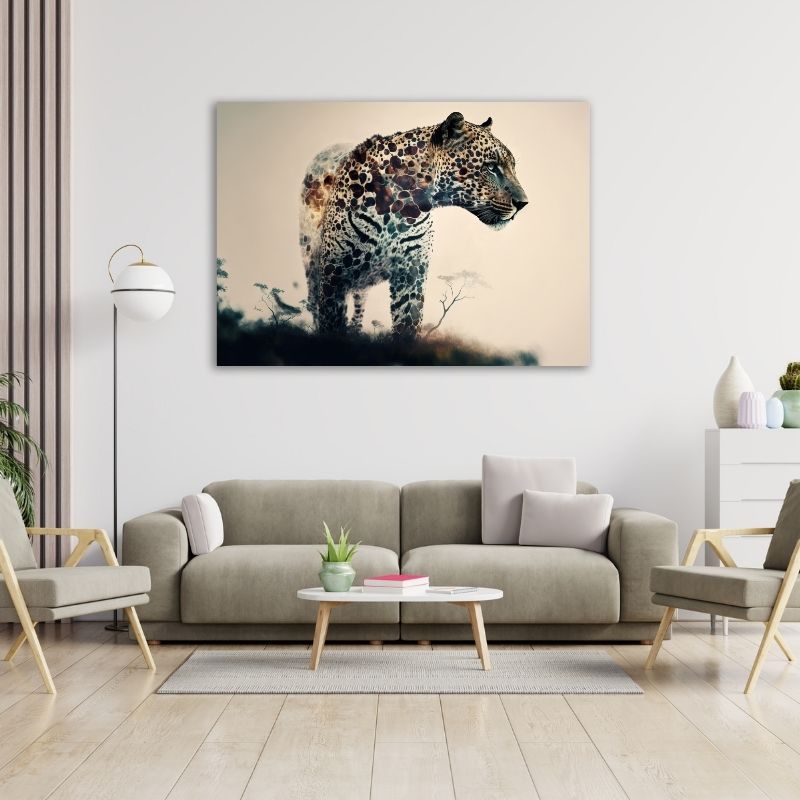 Leopard Closeup Pre-Printed Canvas
