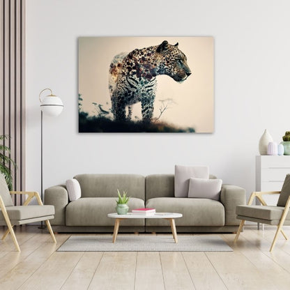 Leopard Closeup Pre-Printed Canvas