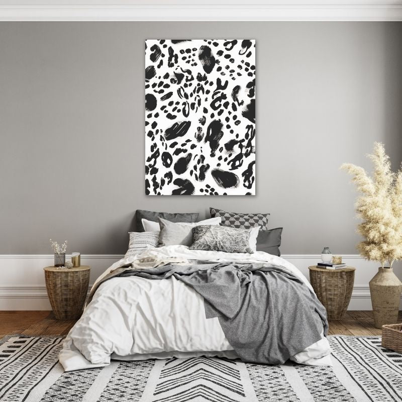 Painted Leopard Print Pre-Printed Canvas