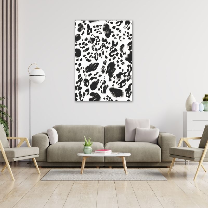 Painted Leopard Print Pre-Printed Canvas