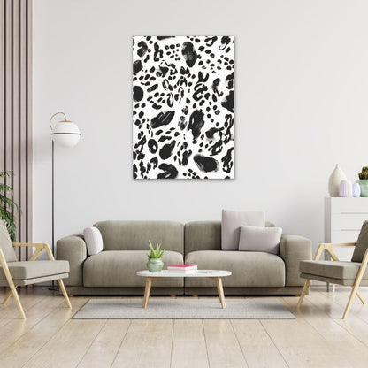 Painted Leopard Print Pre-Printed Canvas