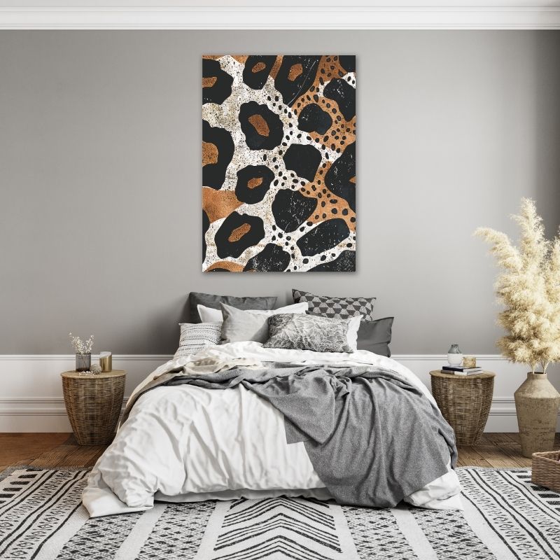 Leopard Print with Gold Pre-Printed Canvas