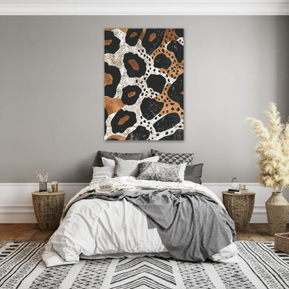Leopard Print with Gold Pre-Printed Canvas