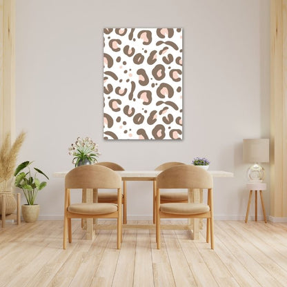 Leopard Print with Light Pink Pre-Printed Canvas