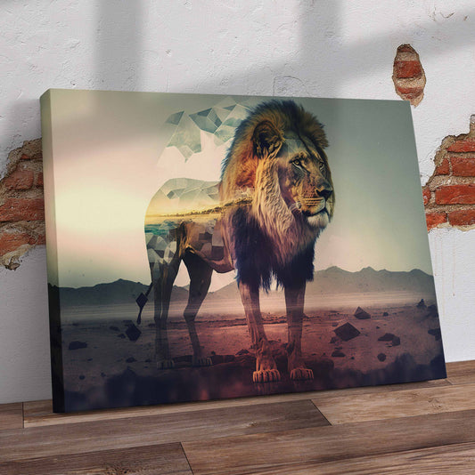 Lion Art Pre-Printed Canvas